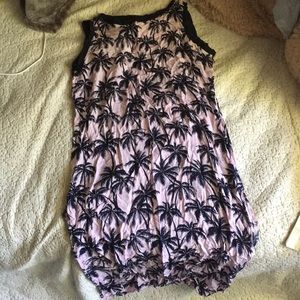 A pink palm tree dress